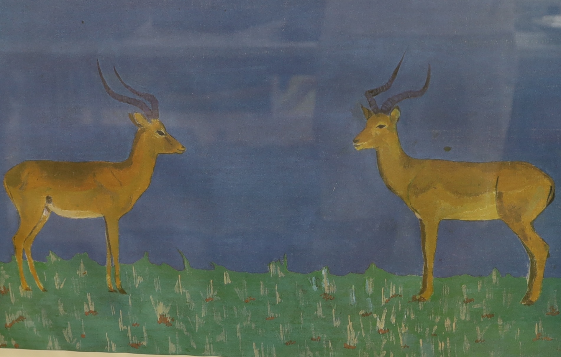 Jade Jagger (b.1971), limited edition print, Two antelopes, signed in pencil, 15/100, 35 x 55cm